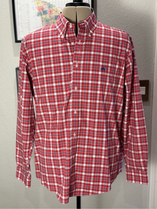 Brooks Brothers Other - Brooks Brothers Regent L Red White Plaid Non-Iron Supima Button-Down Shirt